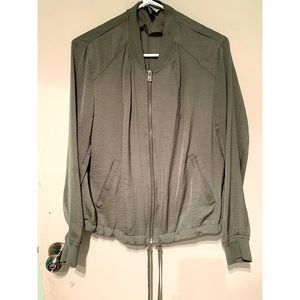 Green bomber jacket